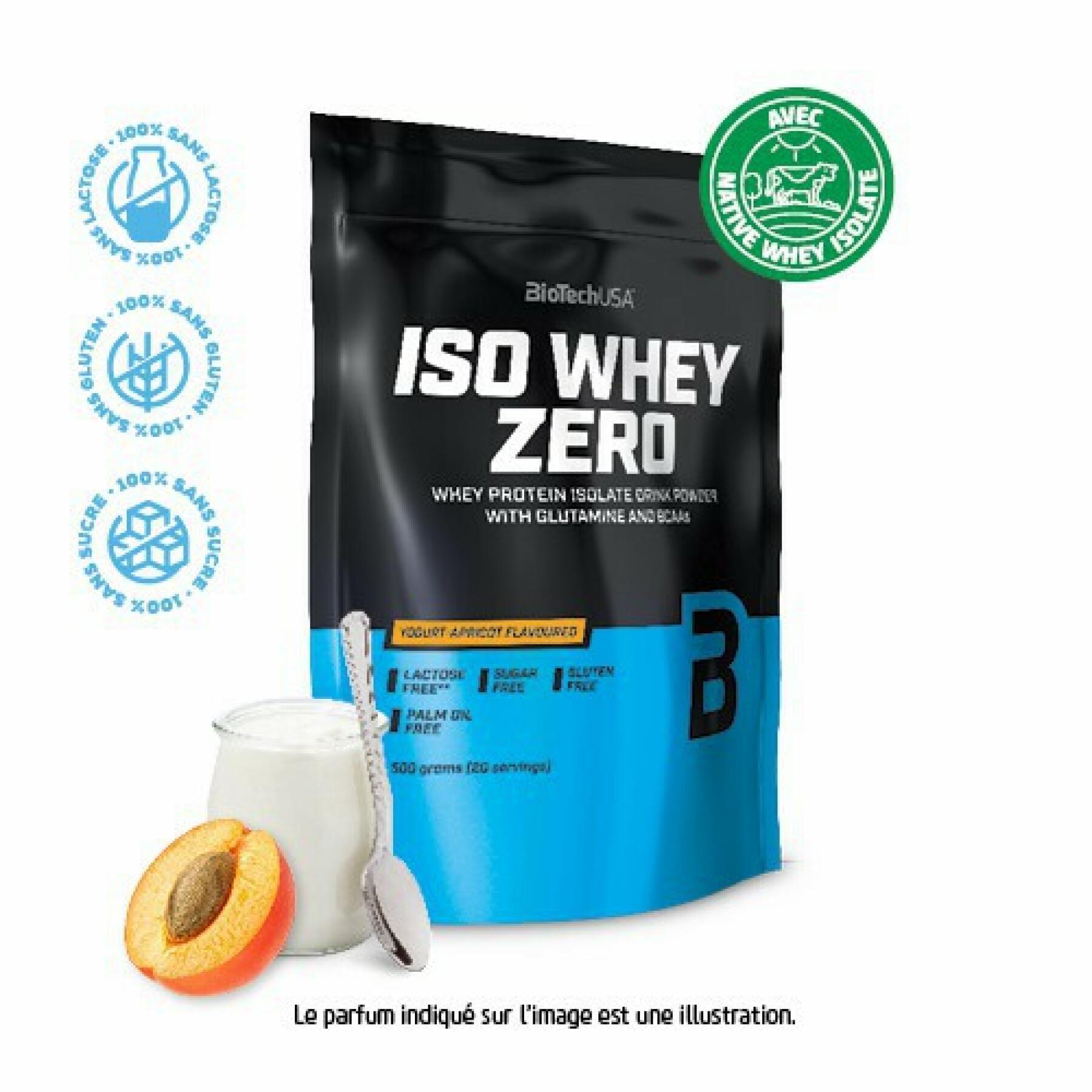 Pak van 10 zakjes proteïne Biotech USA iso whey zero lactose free - Brioche á la cannelle - 500g