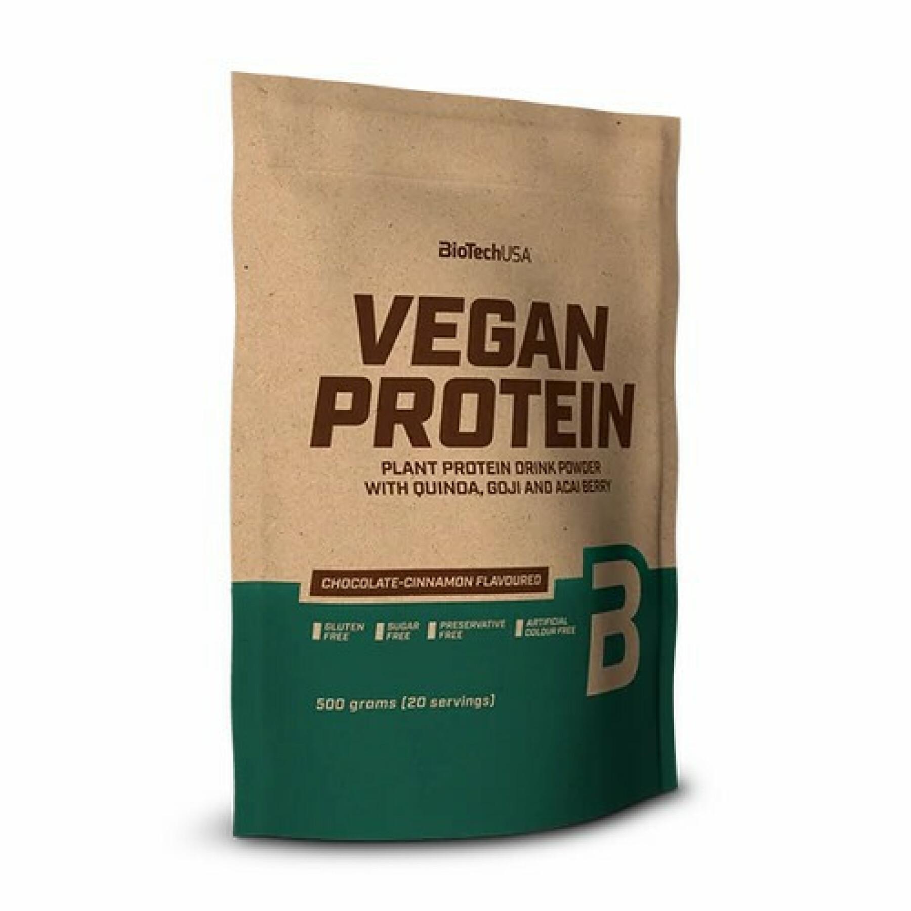 Pak van 10 zakjes veganistische proteïne Biotech USA - Chocolat-cannelle - 500g