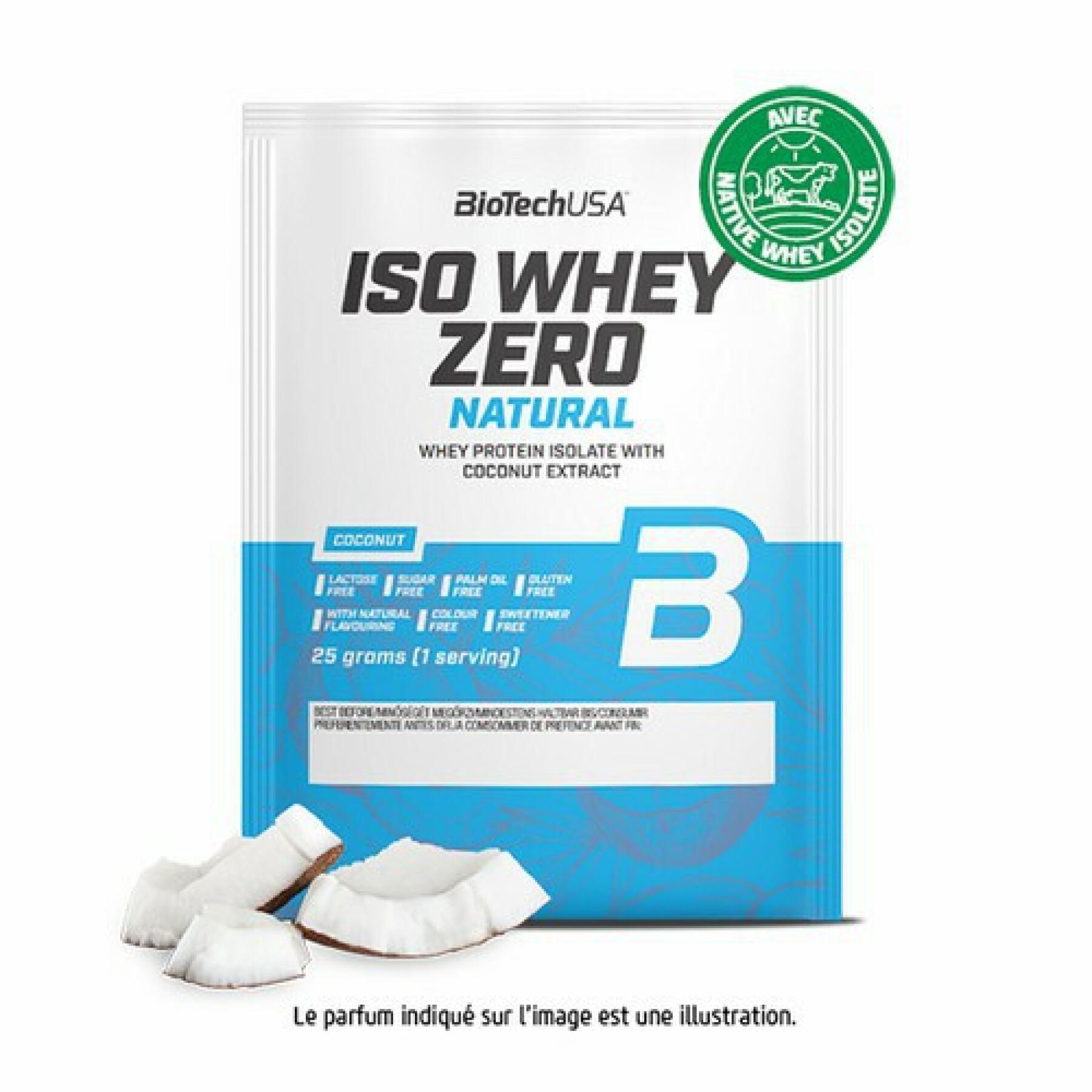 50 pakjes lactosevrij eiwit Biotech USA iso whey zero - Coco - 25g