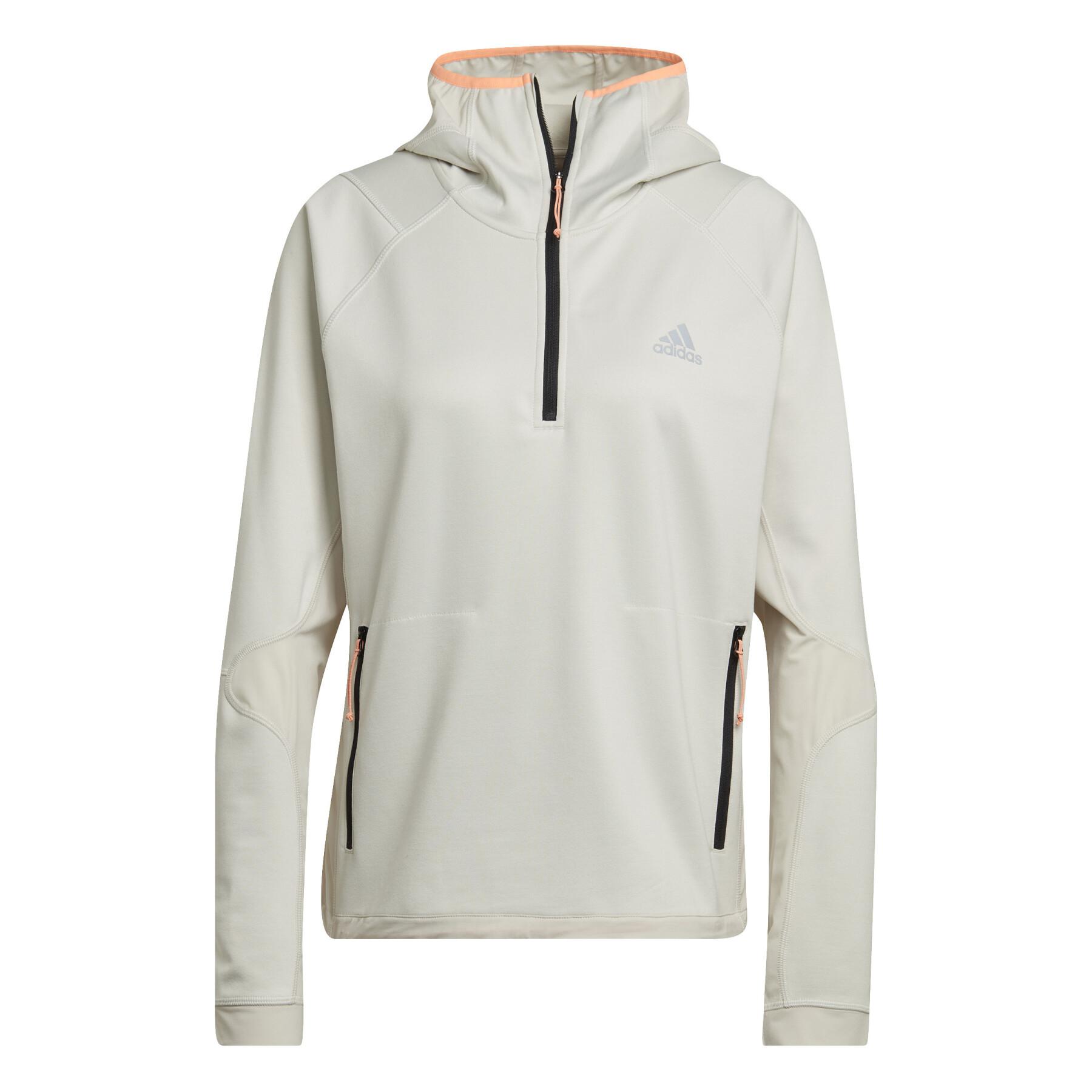 Dames sweatshirt adidas X-City Cold.RDY Running Cover-Up