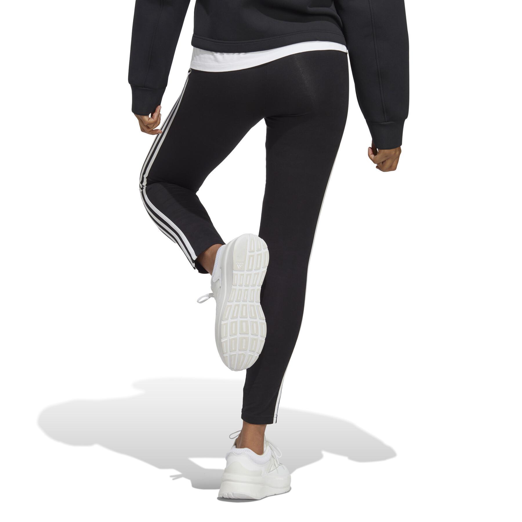 Legging hoge taille eenvoudige jersey vrouw adidas Essentials 3-Stripes