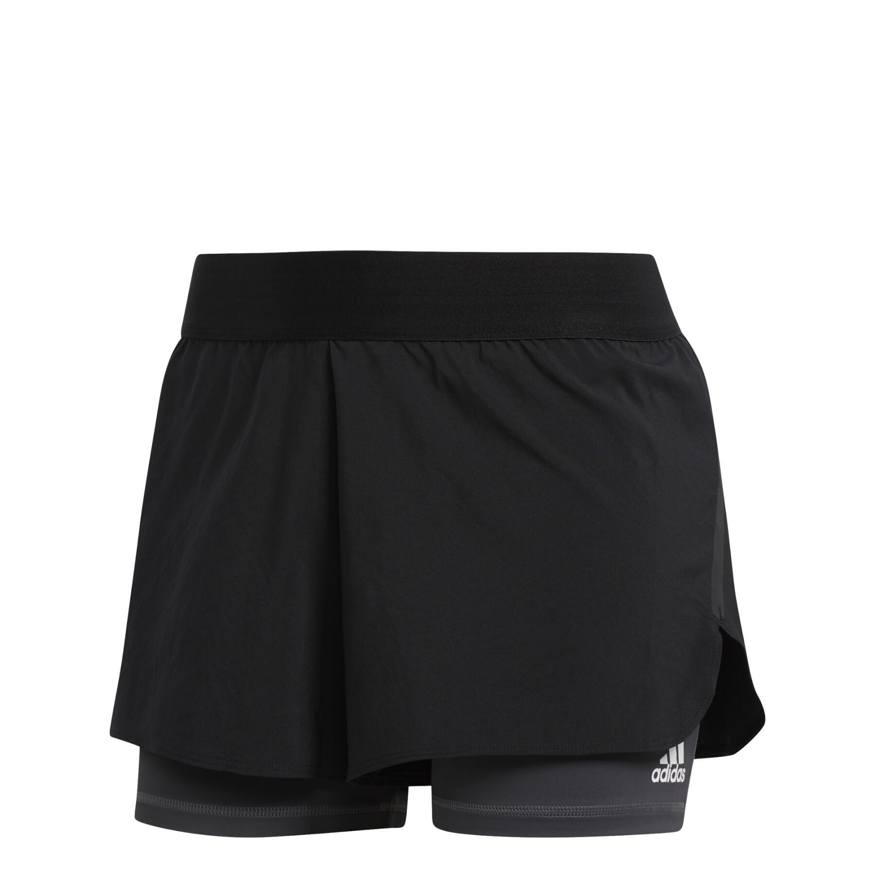 Dames shorts adidas Alphaskin Two-in-One