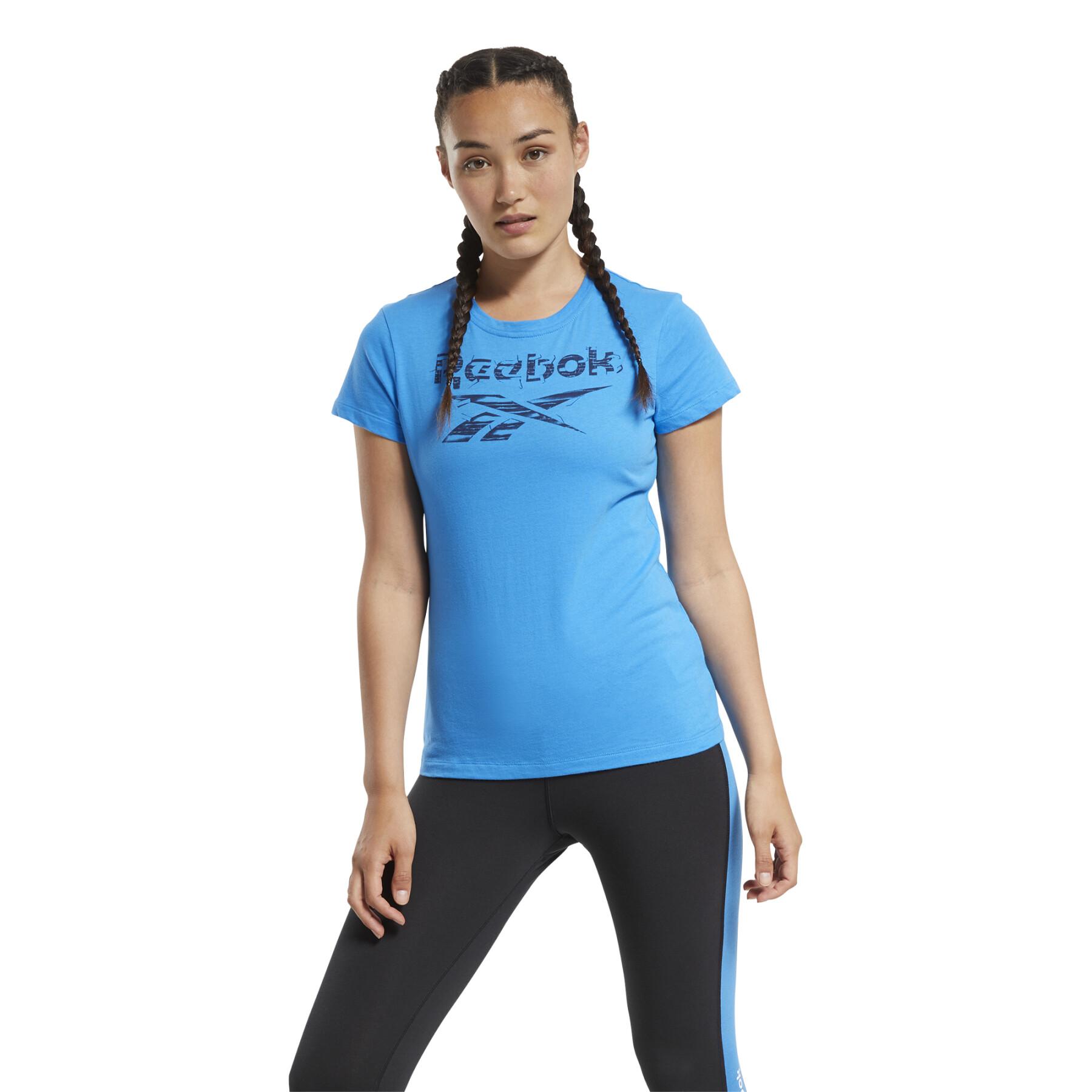 Dames-T-shirt Reebok Training Essentials Stacked Logo