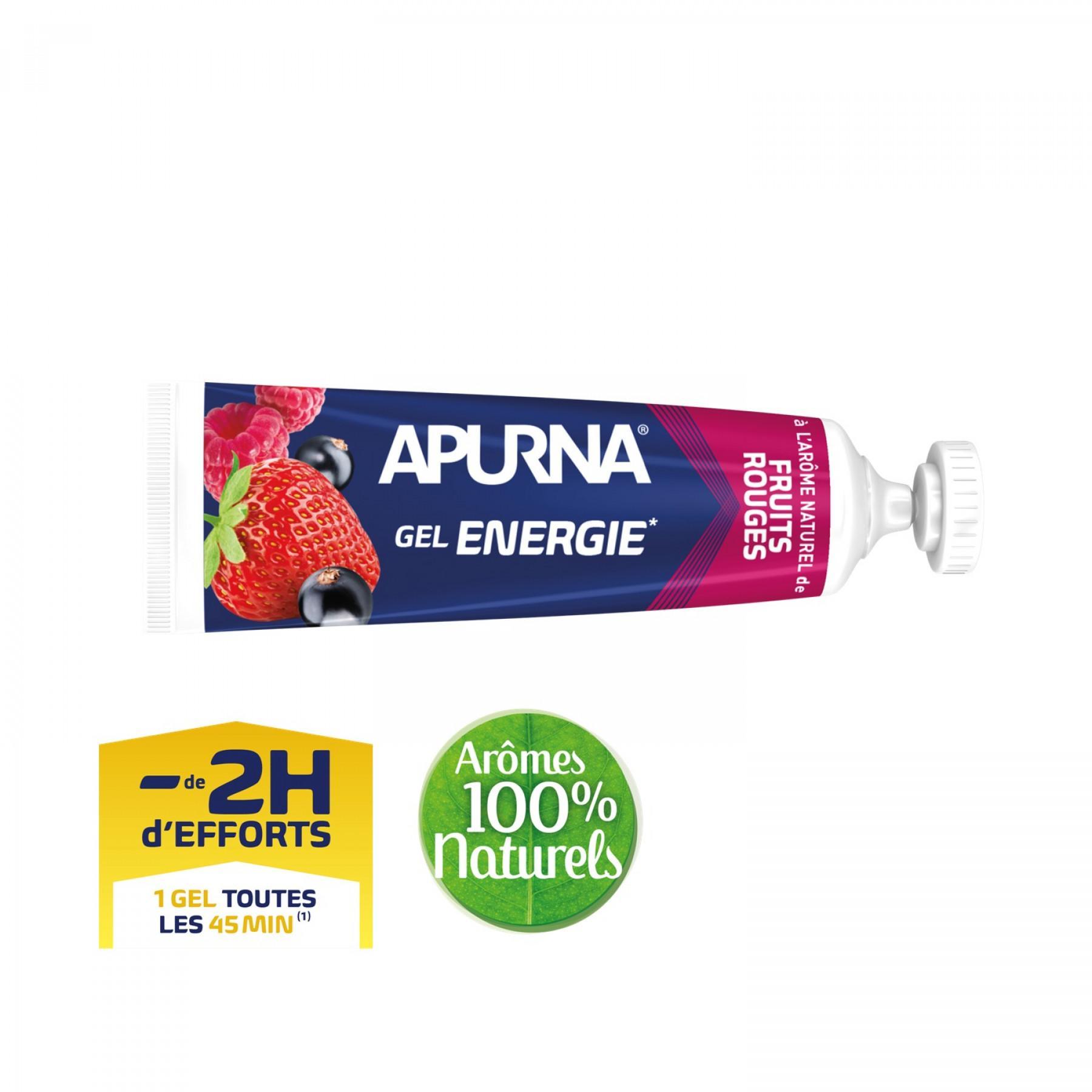Set van 25 gels Apurna Energie fruits rouges - 35g 