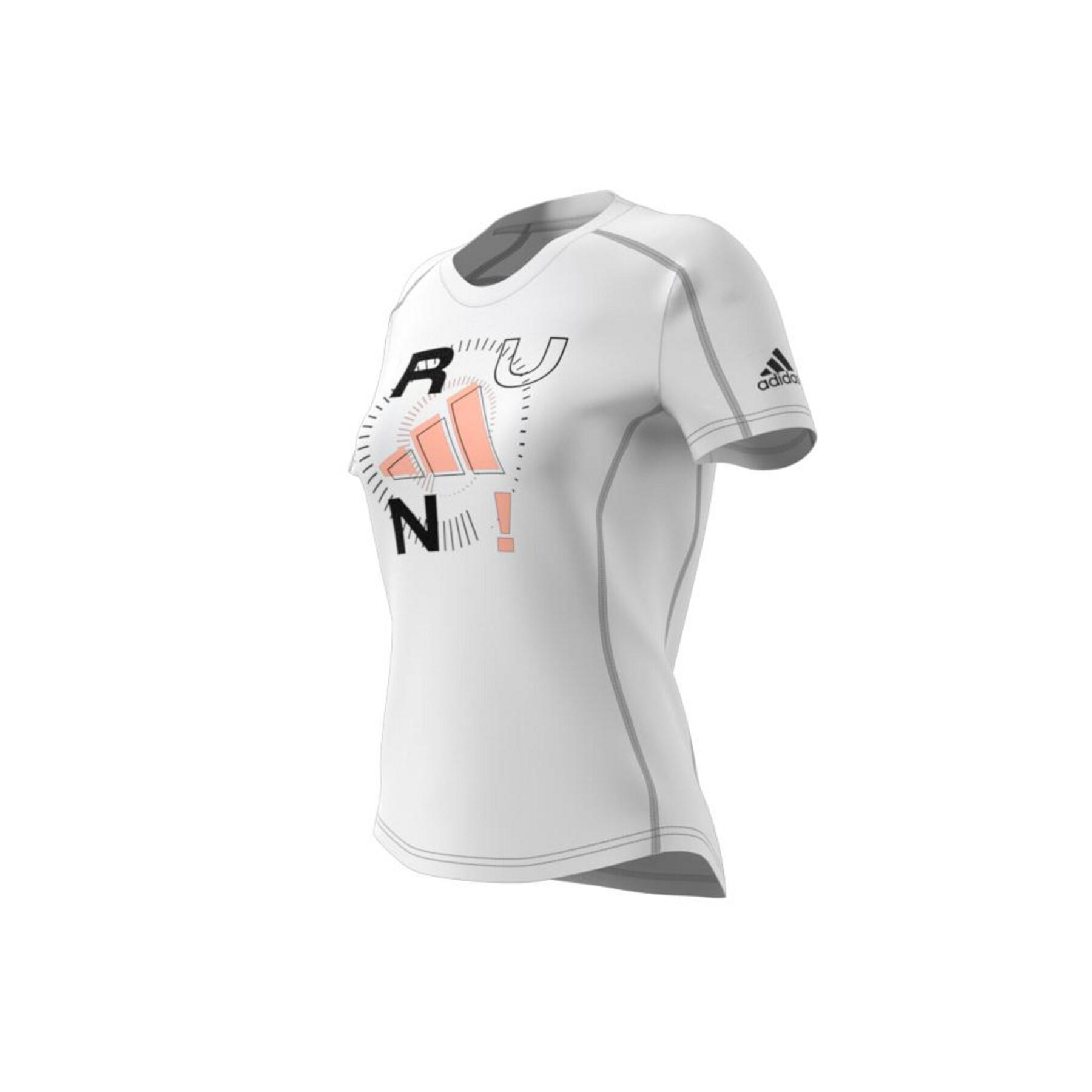 Dames-T-shirt adidas Run Logo