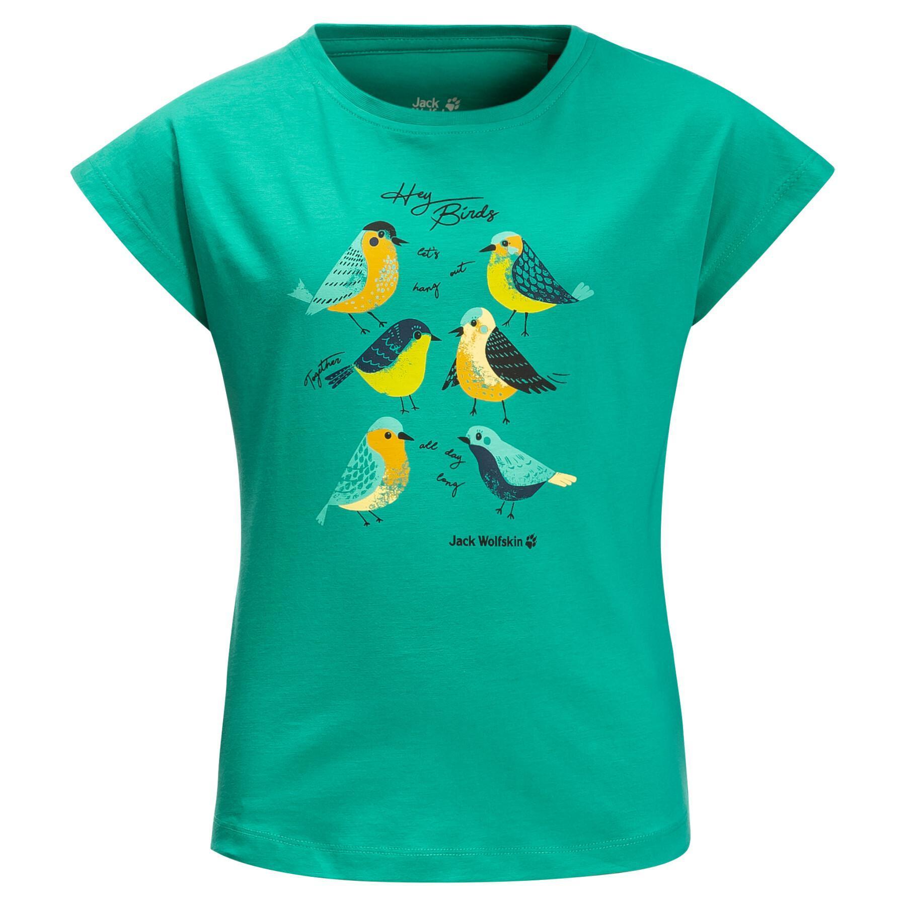 Meisjes-T-shirt Jack Wolfskin Tweeting Birds