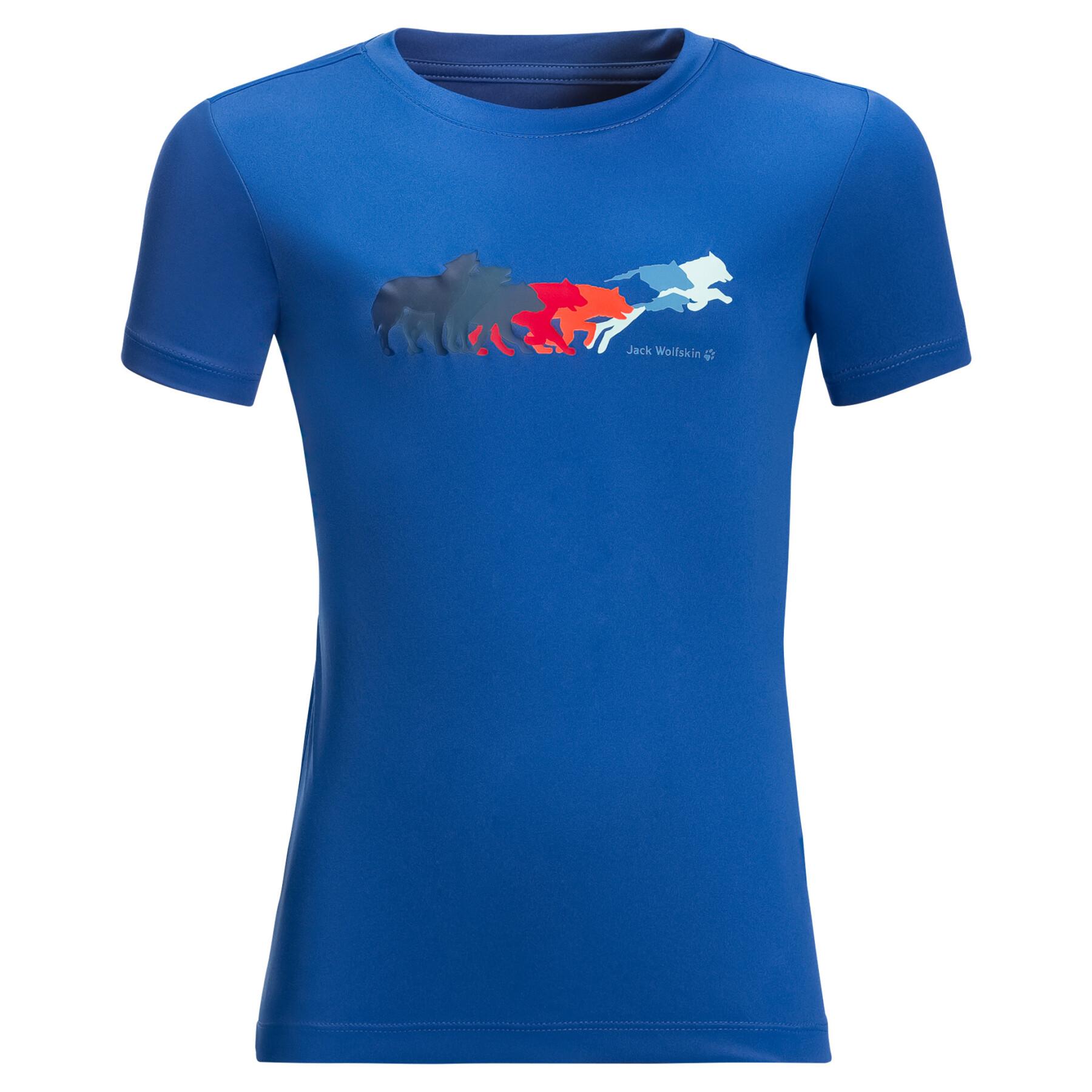 Kinder-T-shirt Jack Wolfskin Jumping Wolf