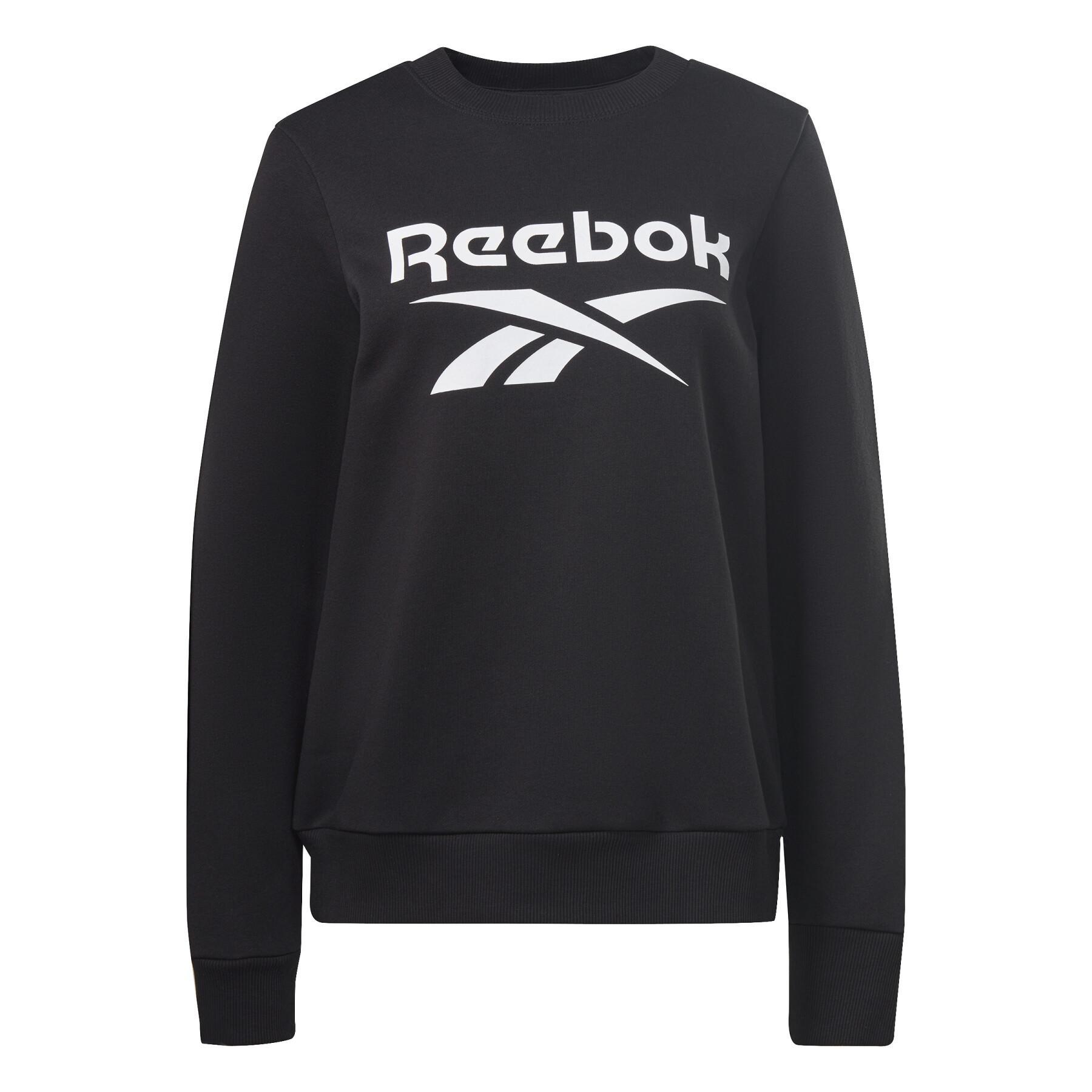 Dames fleece sweater met ronde hals Reebok Identity Big Logo