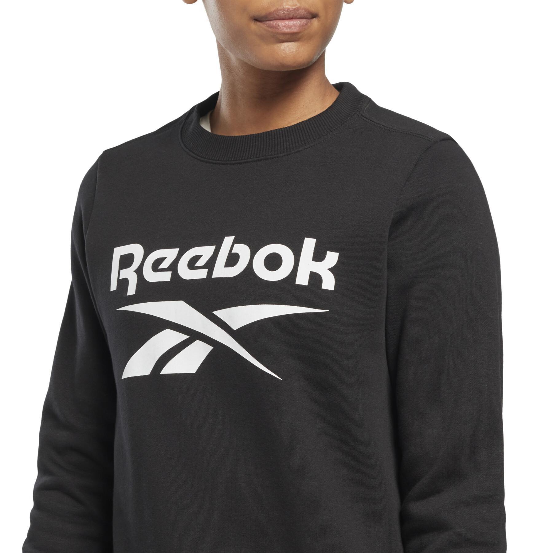 Dames fleece sweater met ronde hals Reebok Identity Big Logo