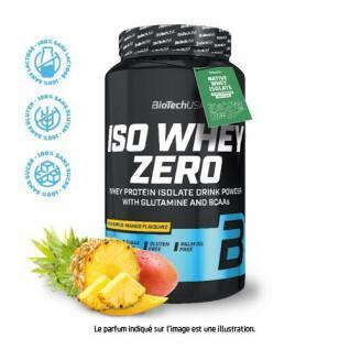 Set van 6 potjes proteïne Biotech USA iso whey zero lactose free - Ananas-mangue 908g