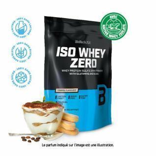Pak van 10 zakjes proteïne Biotech USA iso whey zero lactose free - Tiramisu - 500g