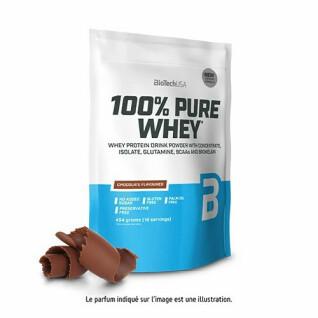 Zakjes 100% puur wei-eiwit Biotech USA - Chocolate - 454g (x10)