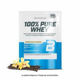 Pak van 10 zakken 100% zuivere wei-eiwitten Biotech USA - Black Biscuit - 28g