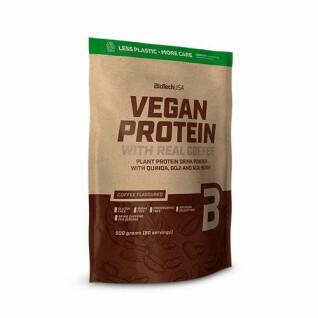Pak van 10 zakjes veganistische proteïne Biotech USA - Café - 500g