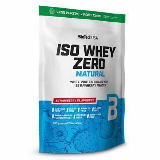 Pak van 10 zakjes proteïne Biotech USA iso whey zero lactose free - Fraise - 500g