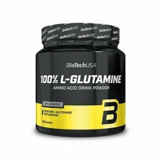 Set van 10 potjes aminozuren Biotech USA 100% l-glutamine - 500g