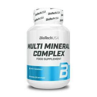 Set van 12 potjes multi-mineralen vitamine complex Biotech USA - 100 comp