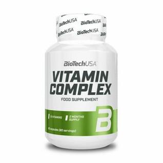 Set van 12 potjes vitamine complex Biotech USA - 60 Gélul