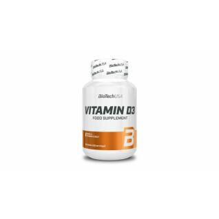 Set van 12 potjes vitamine d3 50mcg Biotech USA - 120 comp