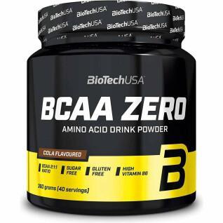 Set van 10 potjes aminozuren Biotech USA bcaa zero - Cola - 360g
