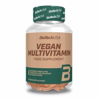 Voedingssupplement potje 60 tabletten Biotech USA Vegan Multivitamin