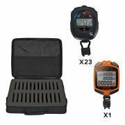 Set van 23 sco stopwatches + 1 c300 stopwatch + soft case Digi Sport Instruments