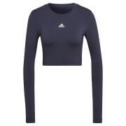 Dames-T-shirt adidas Aeroknit Seamless Fitted Cropped
